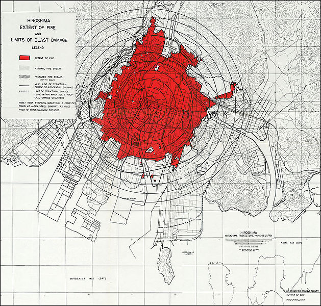 Hiroshima - Extend Of Fire & Limits Of Blast Damage