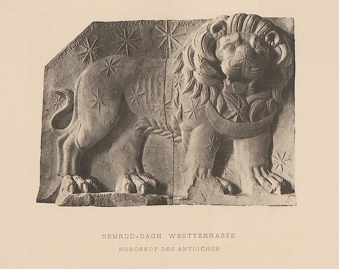 The Lion Horoscope found at Nemrut Dagi cast by Carl Humann, 1883 