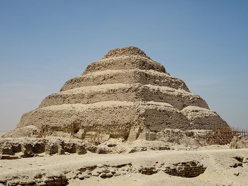 Pyramid of Djoser built around 2650 BC is the oldest edyptian pyramid, LLocation: between Capricorn and Aquarius and in Taurus photo: Olaf Tausch,ccbysa3.0