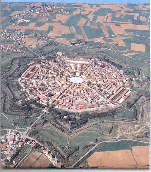 Palmanova planned city in the shape of a star fortress Palmanova star fortress   photo: IlirikIlirik, ccbysa1.0