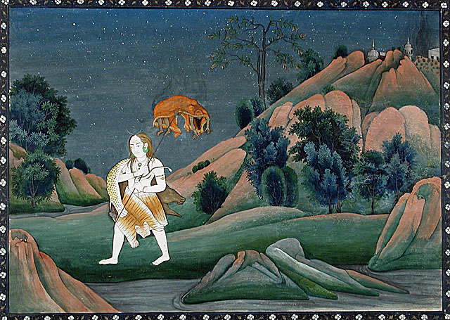 Shiva Carrying Sati on His Trident, circa 1800