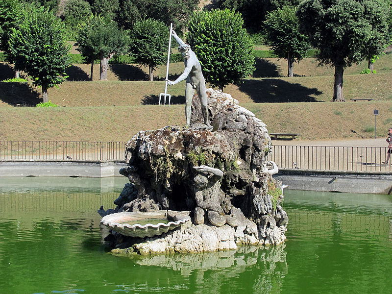 Fountain of Neptune at Boboli Gardens located in Taurus with Libra photo: sailko, GNU/FDL