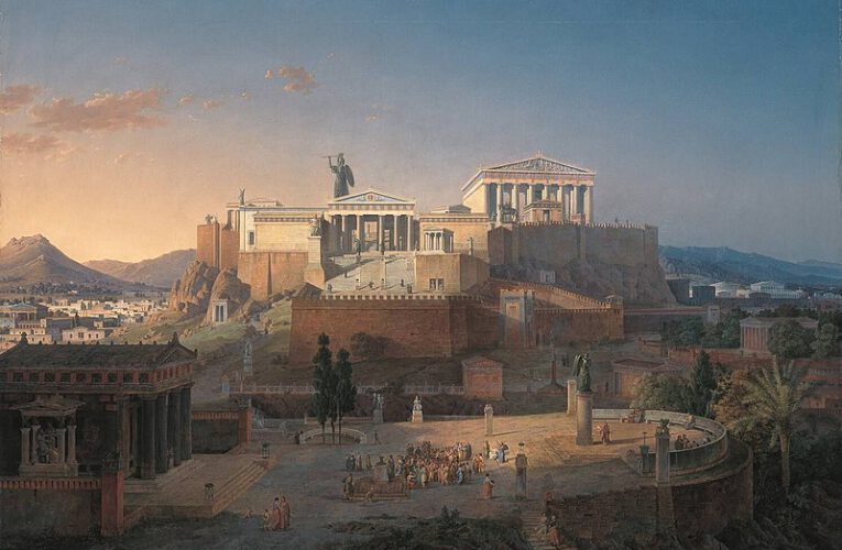 The Parthenon Temple at the Acropolis in Athens