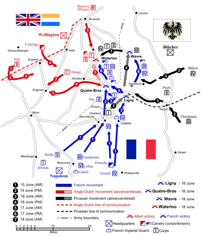 Waterloo Campaign Map