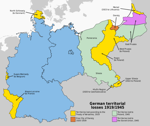 Gebietsverluste Deutschlands nach dem 1. Weltkrieg