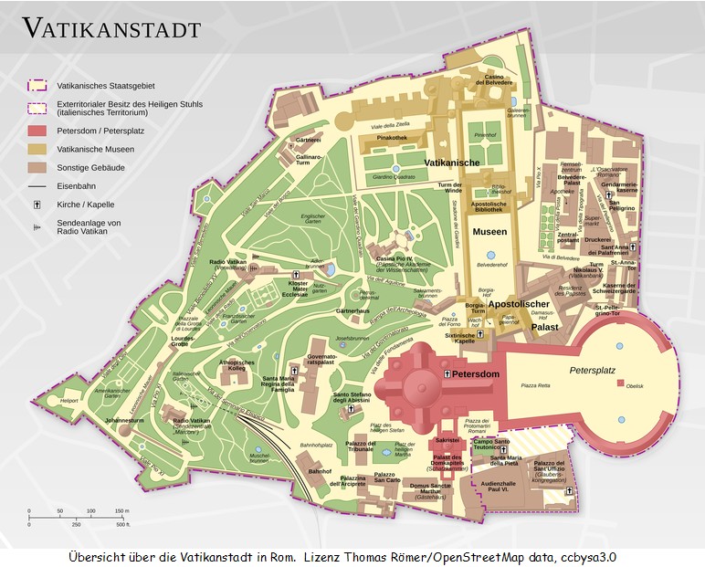 Mehr über den Artikel erfahren Zur Astrogeographie der Vatikanstadt