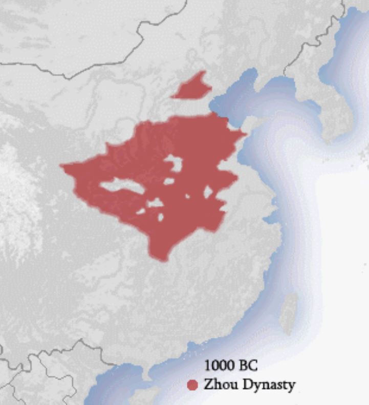 Map of the Zhou Dynasty