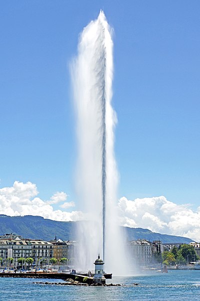 Jet d’Eau Fontäne in Genf