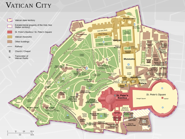 Vatikan Stadt Karte