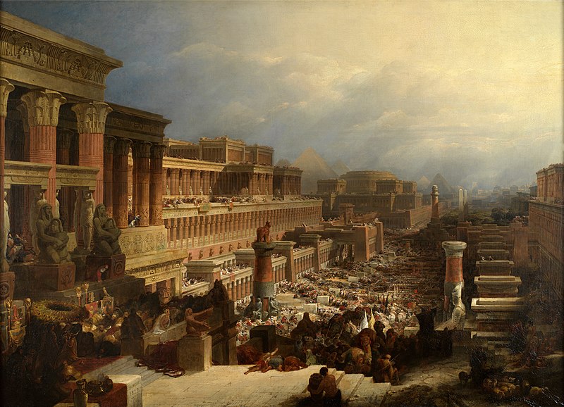 The Israelites Leaving Egypt. Painting by David Roberts in 1830